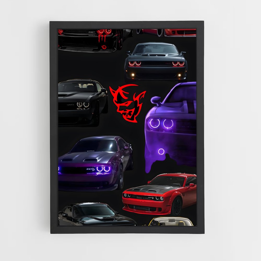 Poster Colorful Racers – affiche Dodge (vue 2)